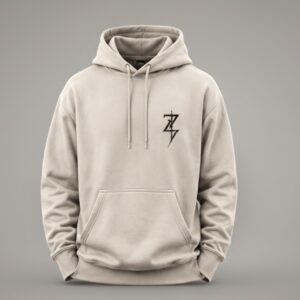 Zevior Ivory Black Rose Hoodie